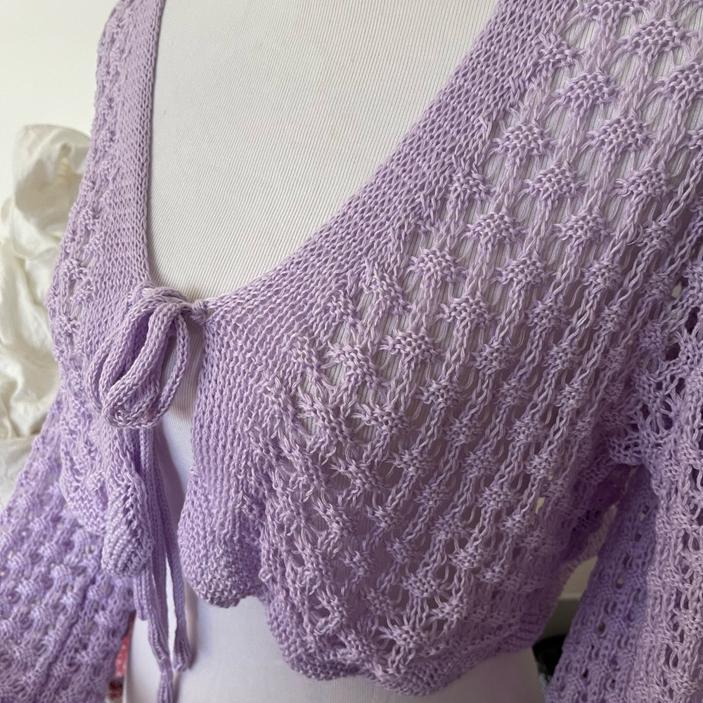 SHEIN purple knit cardigan - Picture 4 of 5